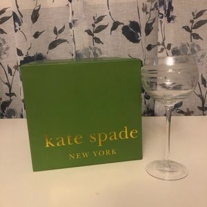 Kate Spade Library stripe ballon wine glasses